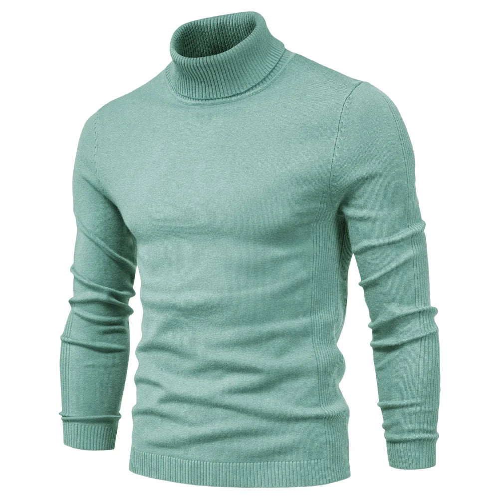 LEVI - Casual Solid Turtleneck Sweater