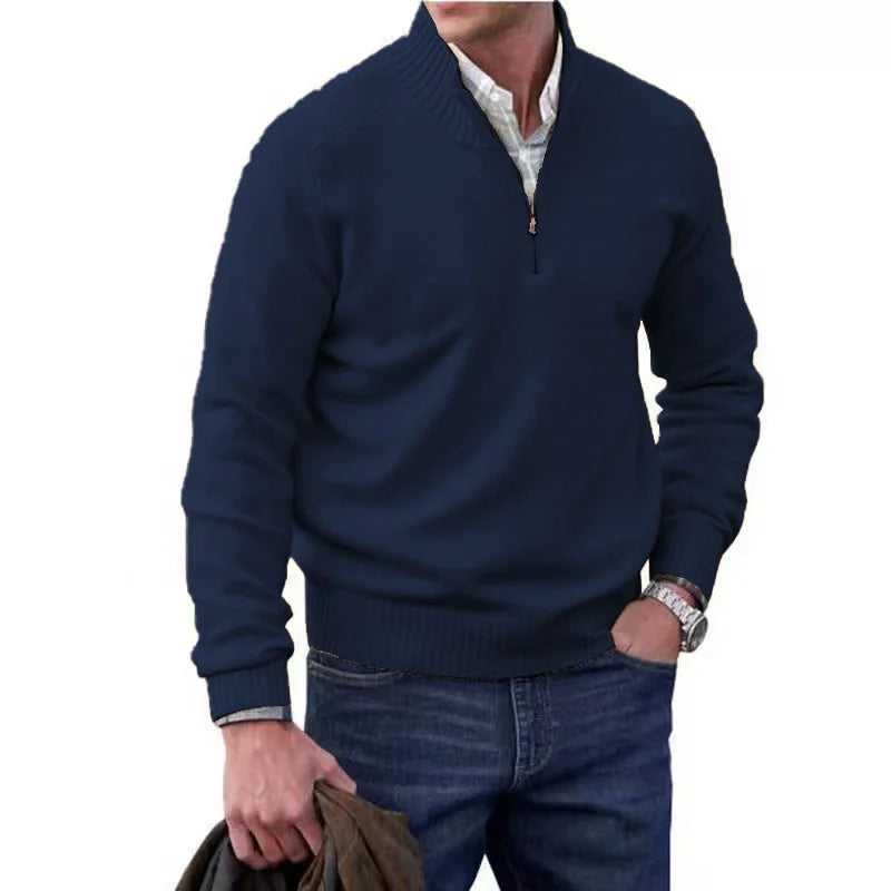 James - Cashmere Zipper Basic Sweater